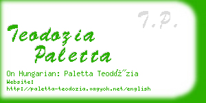 teodozia paletta business card